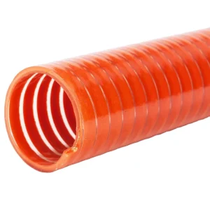 Orange PVC Helix Reinforced Suction Hose Durable Spiral Discharge Pipe for Industrial Agricultural and Sludge Drainage