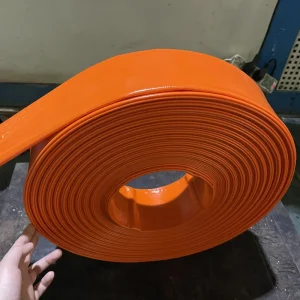Orange PVC Layflat Hose with Light Weight PVC Lay Flat Durable Hose