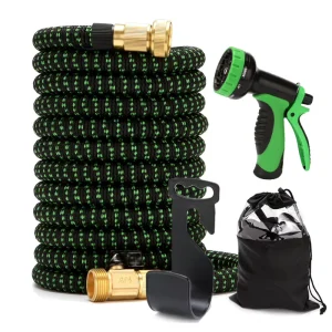Outdoor 25ft 100ft Automatically Expands Magic Rubber Plastic Garden Hose Water Spray Function Water Gun Car Washing Lightweight