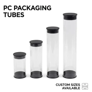 PC Tube 27.5mm Transparent Plastic Craft Packaging Display Tube Flip Top Screen Printing Small Objects Makeup Brush