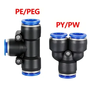 PEG PE PY PW Reducing Pneumatic Connector 6 8mm T Type Plastic Air Hose Adapter Water Agricultural Irrigation Nozzle Accessories