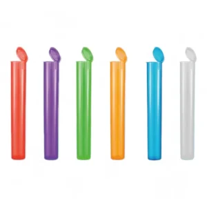 PP Rolled Cones Plastic Tubes Clear Packaging CR 19*116MM Pop Top Childproof Tube With Lid