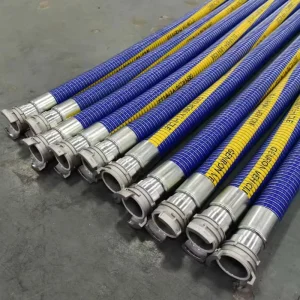PSP PP Composite Hose for Acid Alkali Chemical Transfer with Stainless Steel Wire and Guillemin Coupling