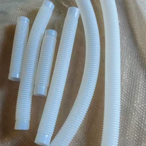 PTFE Corrugated Tube High Temperature Resistant Flexible Chemical Flame Retardant Conduit Hose for Electronics (Extrusion Grade)