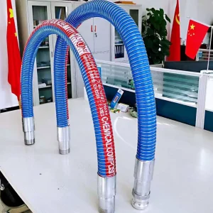 PTFE Industrial Composite Reinforced Flexible Hose Fitting Cutting for High Temperature Chemical Oil Transfer