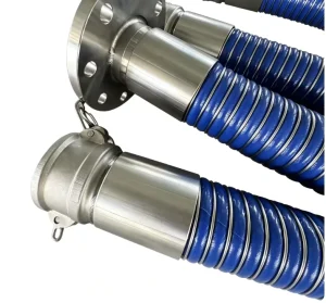 PTFE Lined Composite Chemical Hose Heavy Duty Corrosion Resistant for Acid Alkali Solvent Transfer Marine Industrial Use