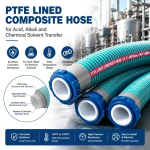 PTFE Lined Composite Hose for Acid Alkali and Chemical Solvent Transfer