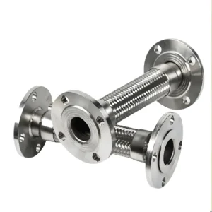 PTFE Lined High Flexible Metal Conduit Hose Stainless Steel Braided High Temperature Flange Connectivity for Steam Lines