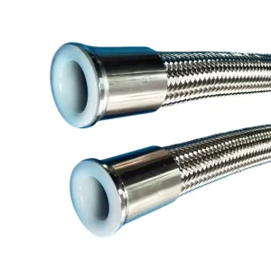 PTFE Lined Stainless Steel Braided Sanitary Hose Food Safe Corrosion Resistant for Food and Beverage Industries