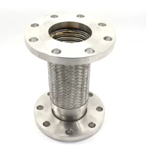 PTFE Lined Stainless Steel Flexible Hose High Pressure Corrosion Resistant Flange Connection for Acid and Alkali Transfer