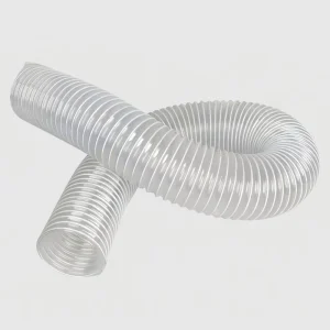 PU Copper Wire Reinforced Flexible Duct Hose Polyurethane Spiral -40~+90 Temperature Range Industrial Ventilation Dust