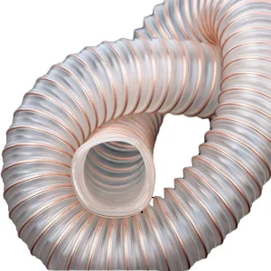 PU Duct Hose 102mm 125 150mm 200 250 300mm Flexible Copper Plated Spiral Duct Hose Polyurethane Air Duct Hose