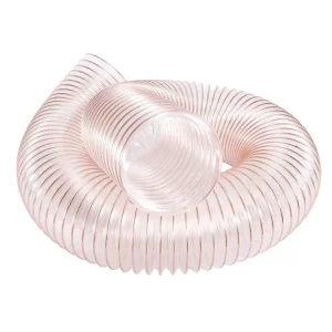 PU Flexible Ducting Hose Transparent Steel Wire Reinforced for Dust Collection Ventilation