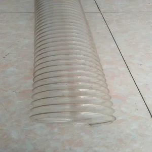 PU Flexible Suction Metal Spiral Transparent Hose 10m Length 150mm Specification ISO Standard