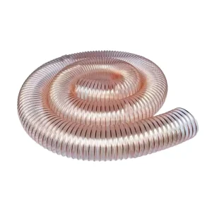 PU Polyurethane Air Duct Copper plated Steel Wire Transparent Vacuum Hose Woodworking Flexible Corrugated Hose Ventilation Duct
