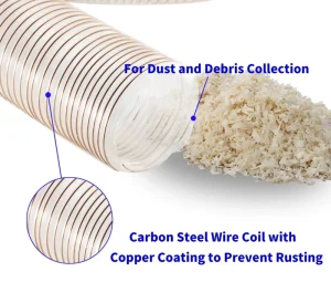 PU Steel Wire Abrasion Flexible Duct Suction Wire Hose