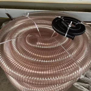 PU(polyurethane) Suction Hose Clear Flexible Dust Collection Pipe Abrasive Resistance PU Steel Wire Duct Hose
