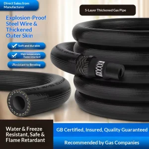 PVC 1/4″ 3/8″ Braided Reinforced High Pressure Liquefied Petroleum Hose with Cutting Service for Gas Delivery