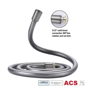PVC Anti Kink Shower Hose 1.5M 2.0M High Pressure Flexible Bathroom Hotel Spa Salon Bulk Project