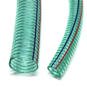 PVC Anti Static Steel Wire Reinforced Hose Pipe Brass Line Hard Hose