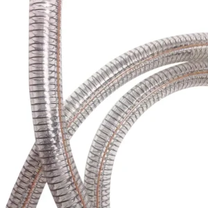 PVC Anti Static Steel Wire Reinforced Hose Pipe Brass Line Hard Hose Anti Static Gasoline Hose for Oil Transportation