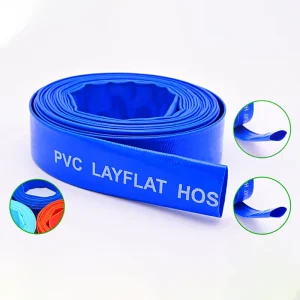 PVC Blue Lay Flat Discharge Water Hose Pipe 1 2 3 4 5 6 8 10 12 14 16 Inch for Pool Pump Farm Agriculture Irrigation
