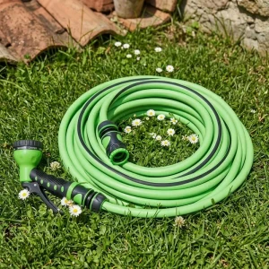 PVC Braided Garden Water Hose 50FT High Pressure Flexible Irrigation Pipe