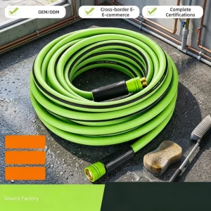 PVC Braided Garden Water Hose 50FT High Pressure Wear Proof Tube