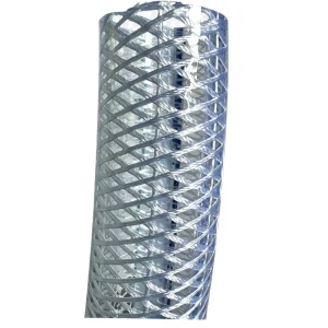 PVC Braided High Pressure UV Chemical Resistant Clear Flexible Heavy Duty Water Hose 3/4″ID X 120″ Length CE Certified