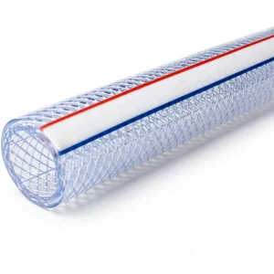 PVC Braided Reinforced High Pressure UV Chemical Resistant Clear Flexible Heavy Duty Garden Water Hose 3/4″ ID Length CE