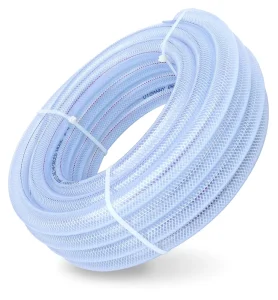 PVC Clear Braided Reinforced Hose 4mm-76mm Inner Diameter 4-12 bar Working Pressure for Water Transfer