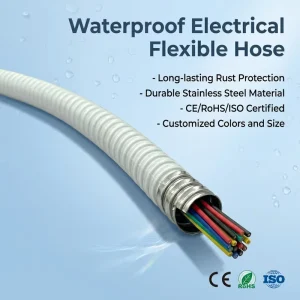 PVC Coated Corrugated Hose Flame Resistant Flexible Wire Sleeve Pipe for Electric Cable