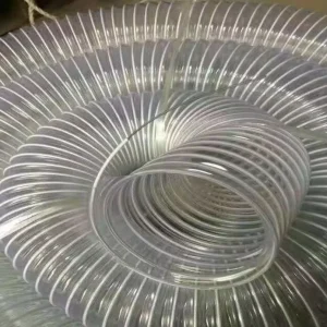 PVC Diameter 1 2 3 4 5 6 Inch Vacuum Flexible Steel Wire Helix Duct Air Hose Clear 200Mm for Leaf Vacuum