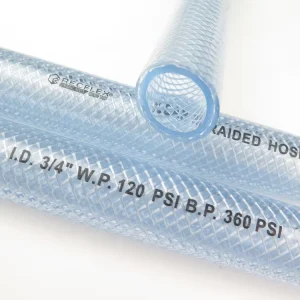 PVC Fiber High Pressure Polyester 13mm Black Reinforced Braided Garden Water Hose Pipe