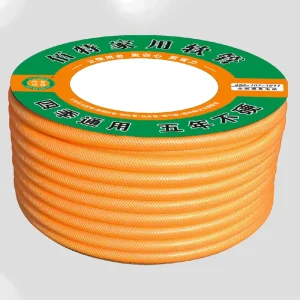 PVC Fiber Reinforced High Pressure Burst Resistant Yellow Soft Flexible Garden Hose Reel Snake Pattern Car Wash 10 +65