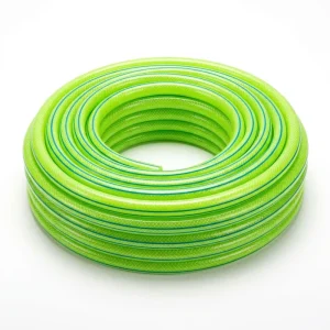 PVC Fiber Reinforced Hose 150ft Custom Color Size Braided Garden Water Hose High Strength Flexible Pipe