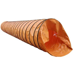 PVC Flexible Air Ventilation Hose Collapsible Orange Spiral Duct Pipe for Welding Fume Exhaust Tunnel Underground Vent System
