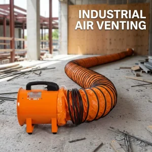 PVC Flexible Duct 300mm Diameter 5m Long Orange Ventilation Hose