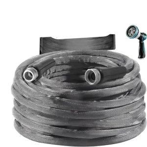 PVC Garden Hose 100 Feet 10 Function Nozzle Non Expandable Lightweight Crush Resistant Kink Hose