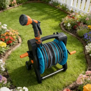 PVC Garden Hose Reel 1/2 Inch Heavy Duty Flexible Anti UV Anti Corrosion Customized Color for Lawn Irrigation