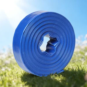 PVC High Pressure Flexible Lay Flat Water Delivery Hose 6 Inch Blue for Irrigation ISO9001 Certified