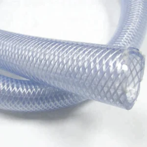 PVC High Pressure Flexible Transparent Clear Fiber Reinforced Braided Hose Pipe for Garden Irrigation Watering Shower Fuel Gas