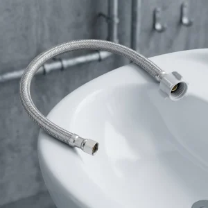 PVC Inner Tube 1/2″ 31cm/41cm/51cm Stainless Steel Wire Braided Kitchen Use Plumbing Flexible Metal Hose