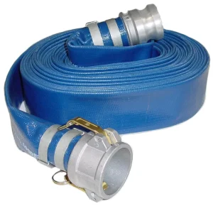 PVC Lay Flat Discharge Hose Blue 2 In 50 Ft 100m Customizable Length Durable High Pressure Flexible UV Protection Anti Aging