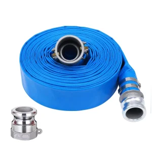 PVC Lay Flat Discharge Hose Flexible High Pressure Aluminum Camlock Fittings Agricultural Irrigation