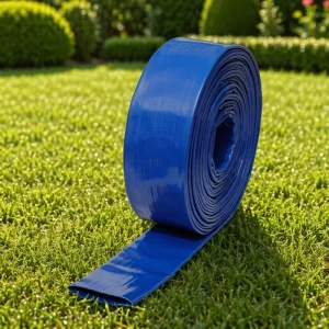 PVC Layflat Hose Flexible Blue Water Discharge Pipe for Garden