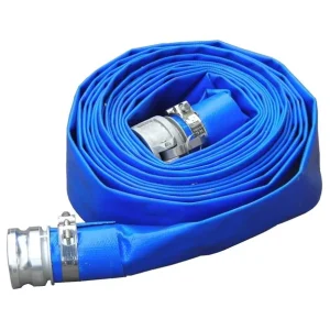 PVC Layflat Water Hose 100 PSI 120 PSI 145 PSI Polyester Braided Flat Discharge Pipe for Industry Agriculture Pool