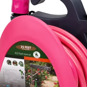PVC Mini Portable Garden Hose Reel with Detachable Sprayer Anti UV Anti Corrosion Storage Organizer