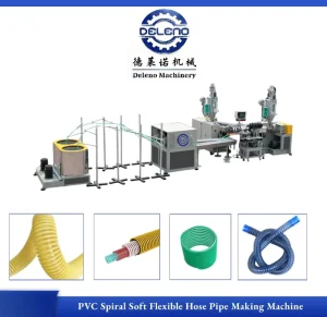 PVC PU Water and Air Discharge Suction Hose Pipe Extrusion Line PVC Spiral Soft Flexible Hose Pipe Making Machine