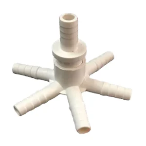 PVC Plastic Six-Way Pagoda Joint Eco-Friendly Aeration Tube Connectors Pipe Diverter Joints Aquarium Fish Tank 5L